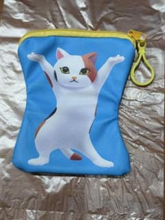 Qualia 猫 ポーチ ブルーのサムネイル