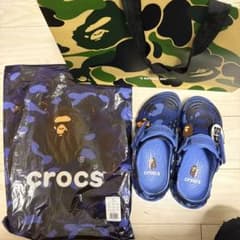 y*c様 BAPE x Crocs Echo Clog Blue 25cm - メルカリ