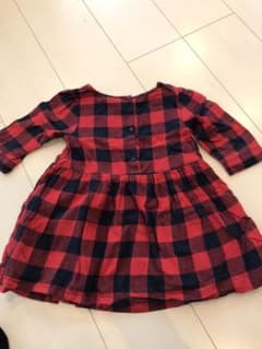 GAP ワンピース 95 赤　チェックのサムネイル