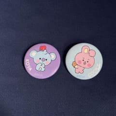 BT21 캔 배지 KOYA COOKY 2개 세트