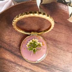 スマホリング ピンク フラワー ❁⃘*.゜のサムネイル
