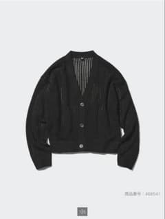 UNIQLO ユニクロ メッシュVネックショートカーディガンのサムネイル