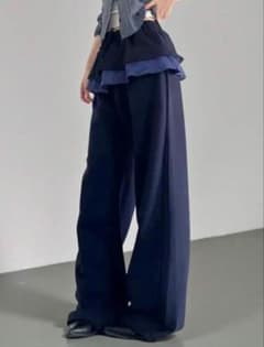 【最終値下げ‼️新品未使用】SHEIN スウェット韓国　レイヤードパンツのサムネイル