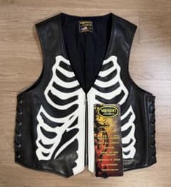 VANSON バンソン BONE VEST ボーン ベスト レザー 44インチ - メルカリ