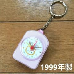 1999年製 平成サンリオ ハローキティ カオハナ ミニ置き時計 美品 激