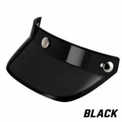 汎用 3点ボタン式 ジェットヘルメット用 バイザー ブラックのサムネイル
