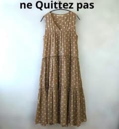 ne Quitez pes ヌキテパ ドット 綿100 ノースリーブ ワンピース - メルカリ