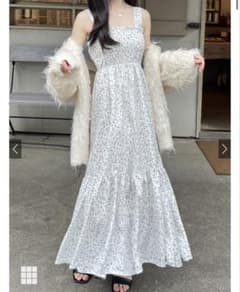 GRL 花柄シャーリングティアードキャミワンピース[on227]のサムネイル