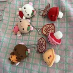 シナダ 平成レトロ 森のくまちゃん きのこ マスコットキーチェーン
