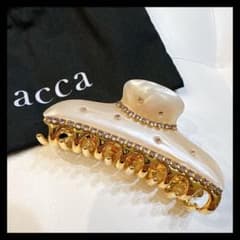 accaホワイトマーブルヘアクリップ accaホワイトマーブルヘアクリップ accaホワイトマーブルヘア