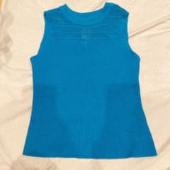 美品 ブルー ノースリーブのサムネイル