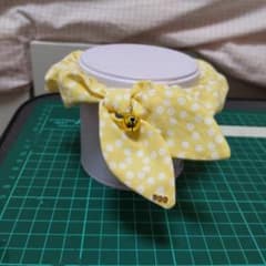 猫の首輪213★ハンドメイド★シュシュ★風になびく感じのリボンが可愛★残りわずかのサムネイル