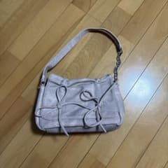 リボン付き ショルダーバッグ ピンクのサムネイル