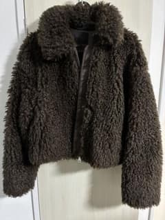 ZARA ボアジャケット ブラウン XSのサムネイル