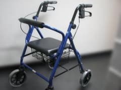 ハッピーⅡ NB 竹虎 歩行器 介護用品 ブルーメタリック バスケット付き