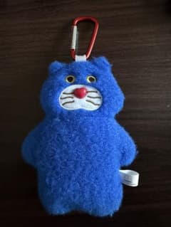 mojojojo カラビナ付きぬいぐるみポーチ nicky 青ネコのサムネイル