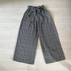 HK WORKS LONDON チェック　ワイドパンツ　Mのサムネイル