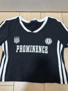 PROMINENCE Vネック クロップドTシャツのサムネイル