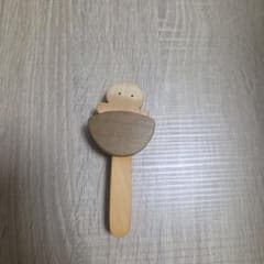 木製 ラトル がらがら 知育玩具　ももくり美術館