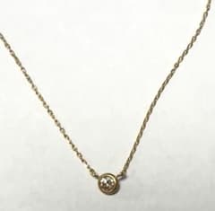 アルティーダウード 一粒 ゴールドネックレス 0.1ct - メルカリ