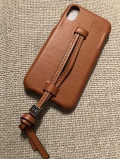 ビーズストラップ　レザーカバー　iPhoneケースのサムネイル
