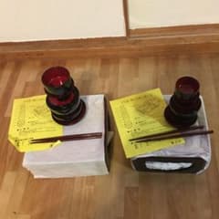 お仏膳 大18cm 小16cm 二個セットのサムネイル