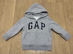 GAP キッズ ジップアップパーカー グレーのサムネイル