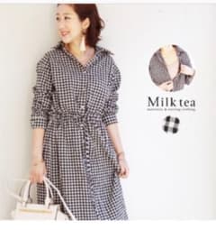 ★Y☆さま専用 美品 Milk tea ギンガムチェックシャツワンピースのサムネイル