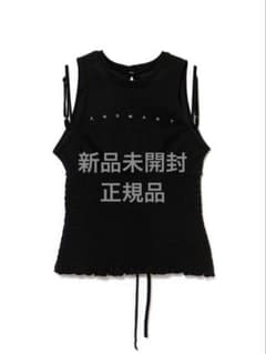andmary Ami shirring logo tops black - メルカリ