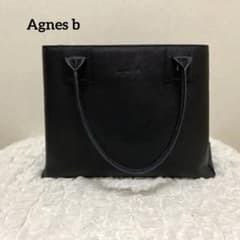agnes b. レザー ハンドバッグ ブラックのサムネイル