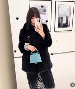 OVEOF Bush fur jacket black フェイクファーコート - メルカリ