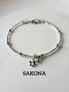 シンプル シルバービーズ　スター　 ブレスレット ハンドメイド - 3