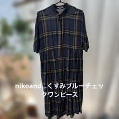 nikoand…チェック柄 半袖シャツワンピースのサムネイル