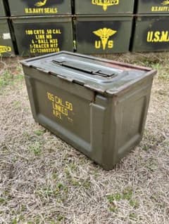 米軍実物 希少品 WW2 50口径 アンモボックス 弾薬箱 横開きタイプ