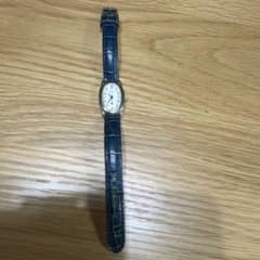 SEIKO レディース 腕時計 オーバル型 ネイビーレザーベルトのサムネイル