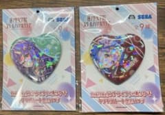 Link!Like!ラブライブ!×オンゲキ キラキラハート型缶バッジ 2点セット