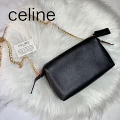 セリーヌ celine ビンテージ レザー ポーチ チェーン ショルダー