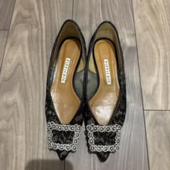 PIPPICHIC ビジュー付きレースフラットシューズのサムネイル