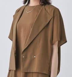 週末限定　美品　INDIVI フレンチスリーブ ブラウスライクジャケット　38のサムネイル