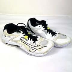MIZUNO Volleyball Shoes, 25.5cm, Wave Lightning, White/Black
