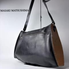 希少】マサキマツシマ MASAKI 変形 ショルダーレザー ブラック日本製