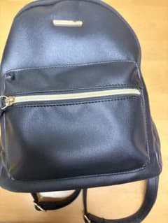 ブラック フェイクレザー ミニリュックのサムネイル