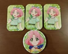 アイカツ 缶バッジ さくら ジャケバッジ+3点 バースデー缶バッジ1点 計
