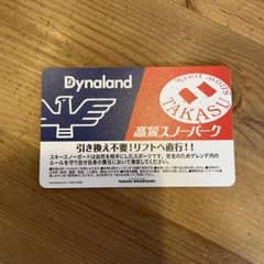 高鷲スノーパーク　ダイナランド　リフト券　子供　1日券のサムネイル