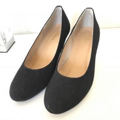 Sサイズ 黒パンプスウェッジソールのサムネイル