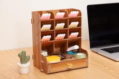 ２つセット　C01N型　机上水彩ペンなどの収納 木製 ペン立て 卓上ペン収納のサムネイル