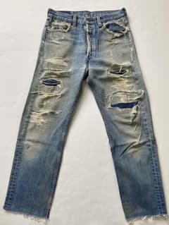 89年製 リーバイス　ハンドメイドリペア　ダメージデニム 89年製 リーバイス ハンドメイドリペア ダメージデニム - メルカリ