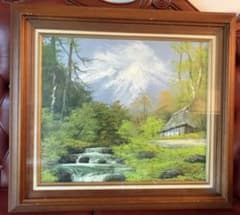 Original oil painting, landscape, framed with glass, fine art.