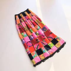 60s-70s パッチワーク ヴィンテージキルト マキシスカート - メルカリ