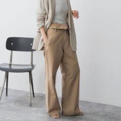 送料込3900円】Higuchi*S2WAYハイウエストパンツ 38 ベージュ - メルカリ